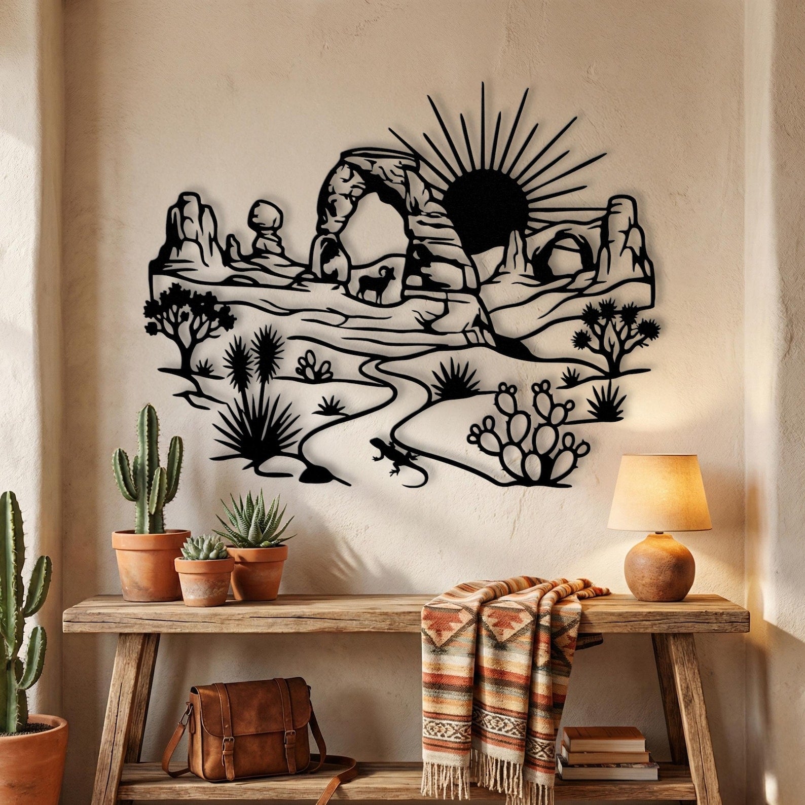 Arches National Park Metal Wall Art Delicate Arch & Balanced Rock Moab Utah Gift Desert Wildlife Sign Southwest Decor